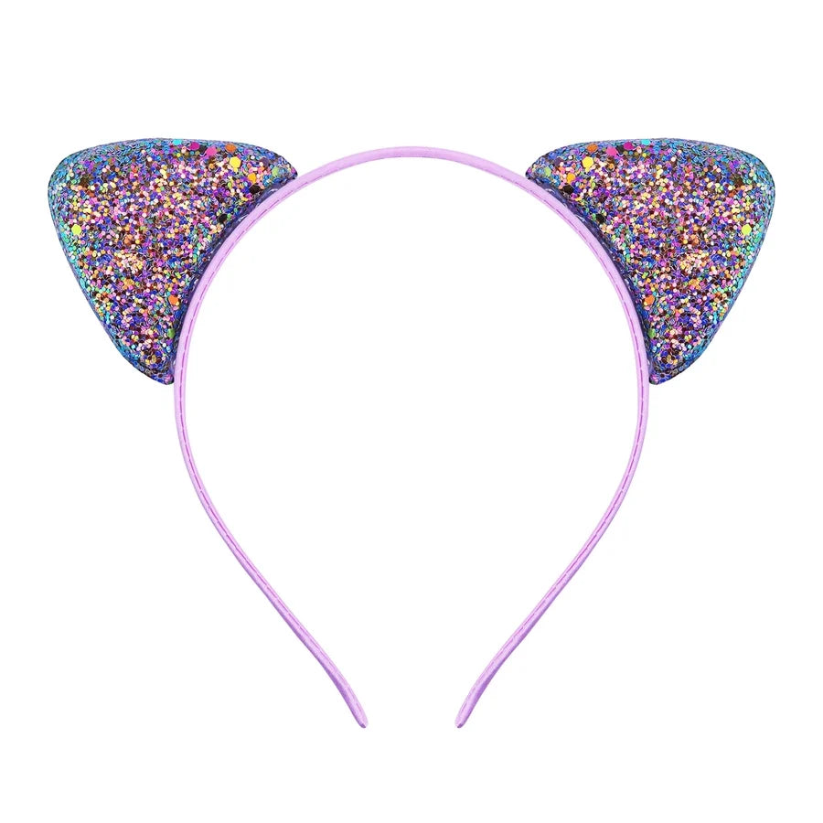 cute cat ears cloth sequins hair band 1 piece