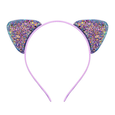 cute cat ears cloth sequins hair band 1 piece