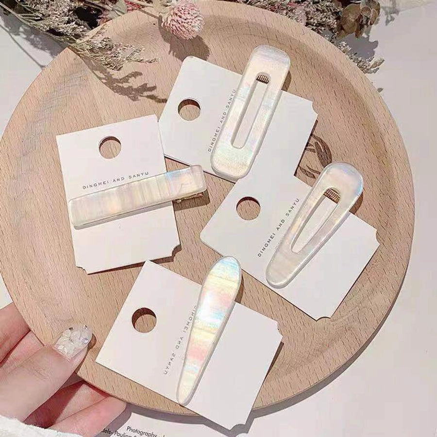 simple style square arylic hair clip