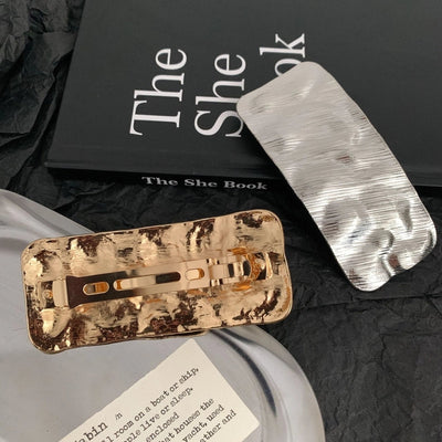 Women's Exaggerated Artistic Square Alloy Hair Clip