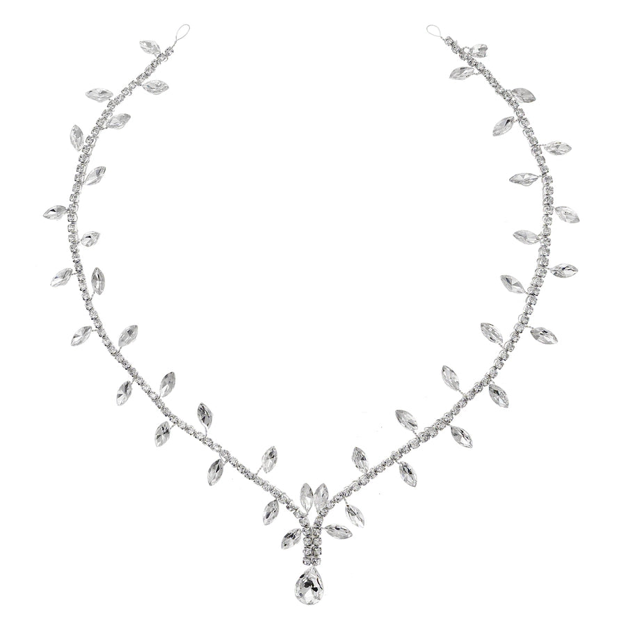 Women's Bridal Shiny Solid Color Rhinestone Copper Inlay Rhinestones Hair Band