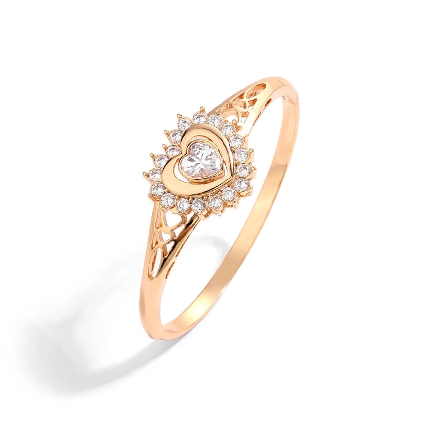 Casual Simple Style Streetwear Heart Shape 304 Stainless Steel Zircon Stainless Steel Bracelets In Bulk