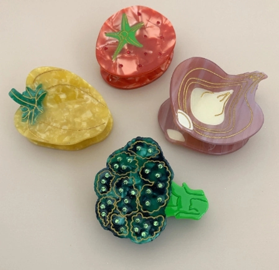 Women's Simple Style Vegetable Acetic acid sheets Hair Claws