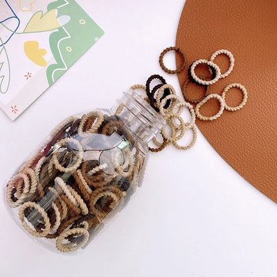 Girl'S Simple Style Classic Style Solid Color Cloth Contrast Collar Hair Tie