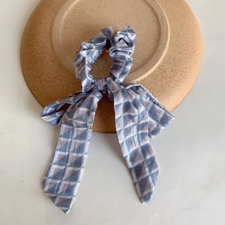 cute solid color cloth flannel hair tie
