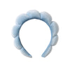 simple style color block towel velvet hair band