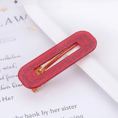 retro color block polka dots acetic acid sheets hair clip 1 piece