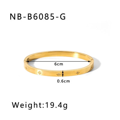 IG Style Simple Style Geometric 304 Stainless Steel Bangle In Bulk