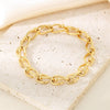 Vintage Style Geometric 304 Stainless Steel 18K Gold Plated Bracelets In Bulk
