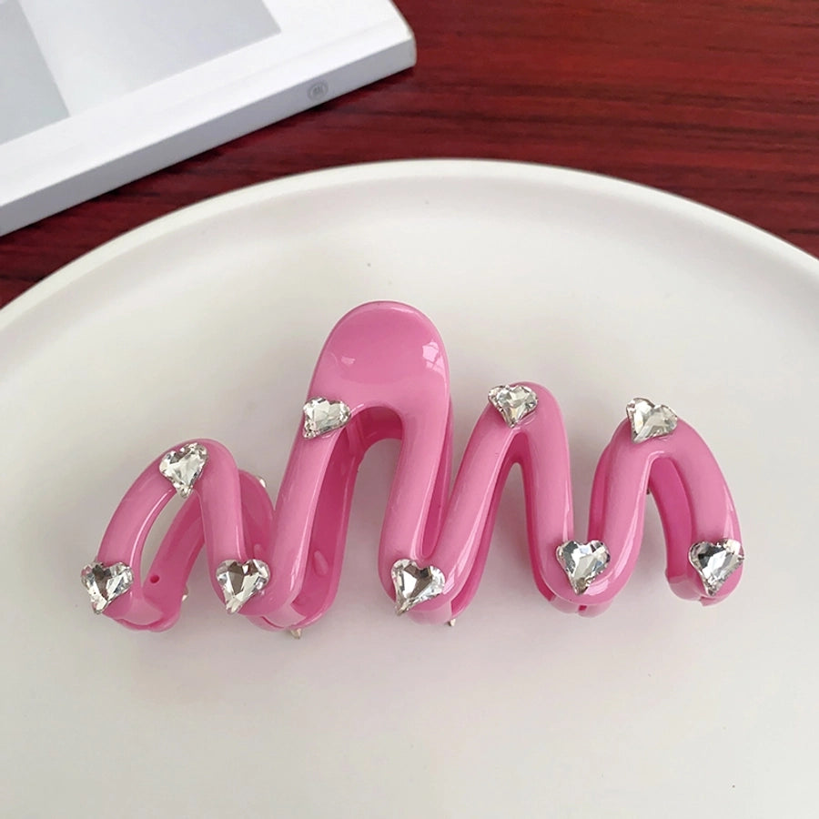 cute solid color arylic hair claws