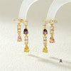 1 Pair IG Style Streetwear Commute Water Droplets Inlay Copper Zircon 18K Gold Plated Drop Earrings