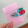 kid's cute cartoon fruit alloy rubber sequins hair clip