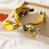 fashion polka dots bow knot cloth printing hair band 1 piece