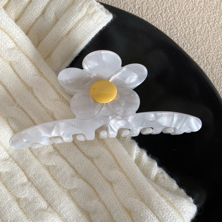 Women's Korean Style Flower Acetic acid sheets Hair Claws