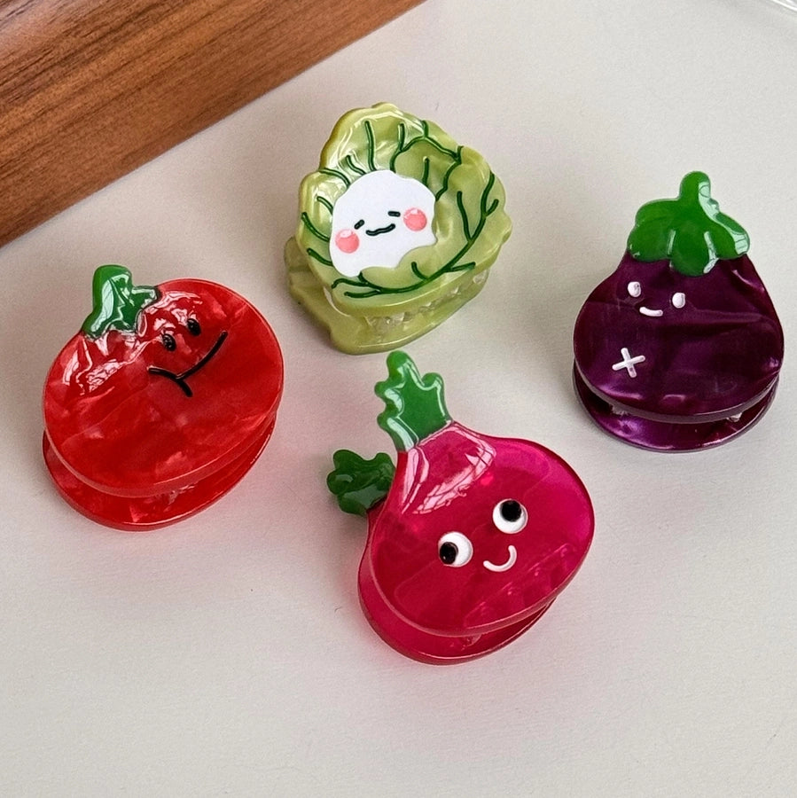 Women's Cute Color Block Acetic acid sheets Hair Claws