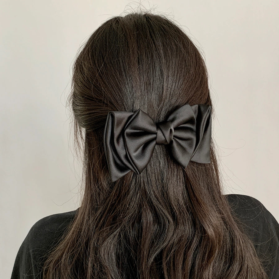 women's princess cute pastoral bow knot cloth hair clip