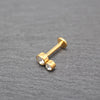 1 Piece Lip Rings Hip-Hop Punk Geometric 304 Stainless Steel 316 Stainless Steel  Inlay Rhinestones 18K Gold Plated Lip Rings Ear Cartilage Rings & Studs