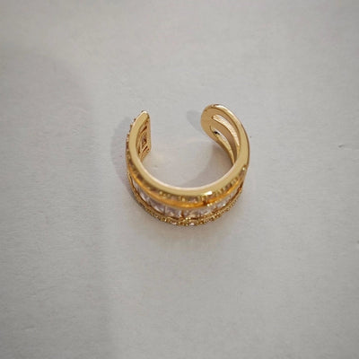 1 Piece IG Style Simple Style Geometric Plating Copper Ear Cuffs