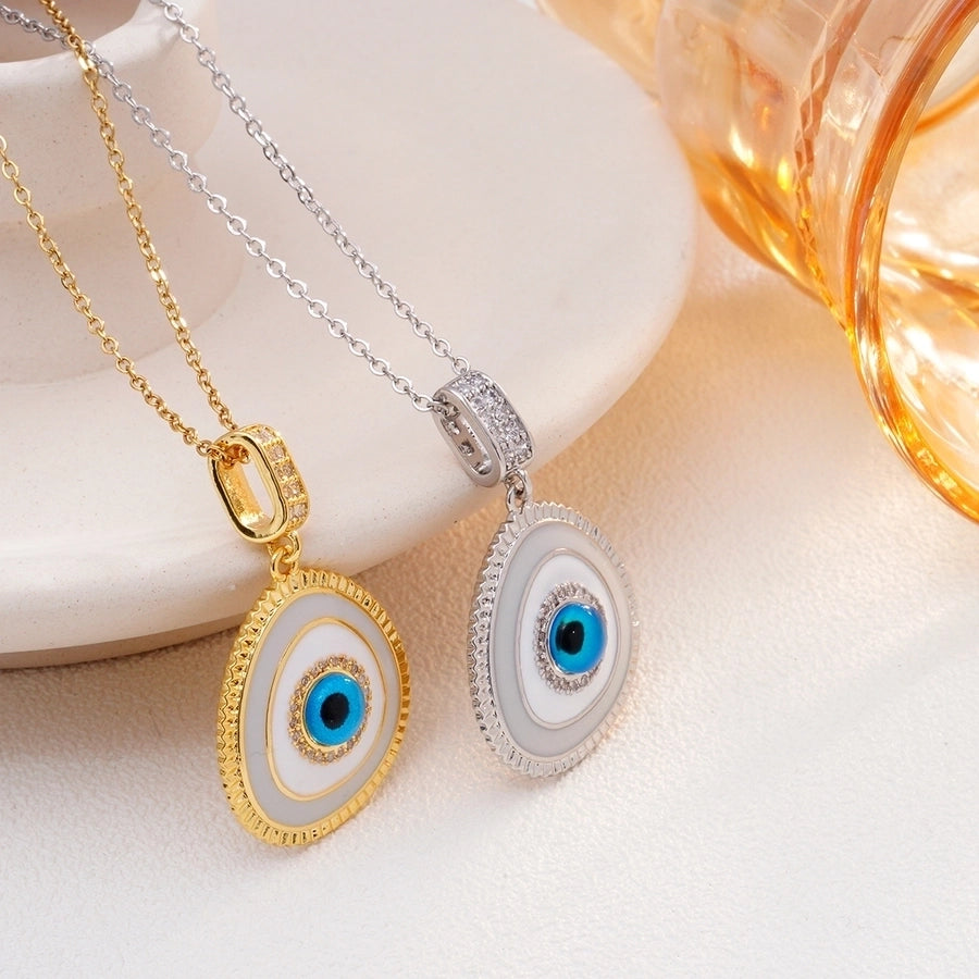 Jewelry Lady Sexy Eye 304 Stainless Steel Copper Pendant Necklace