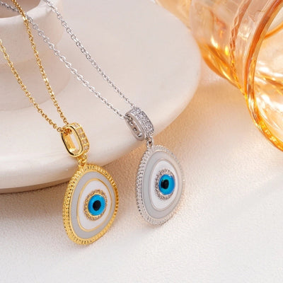 Jewelry Lady Sexy Eye 304 Stainless Steel Copper Pendant Necklace