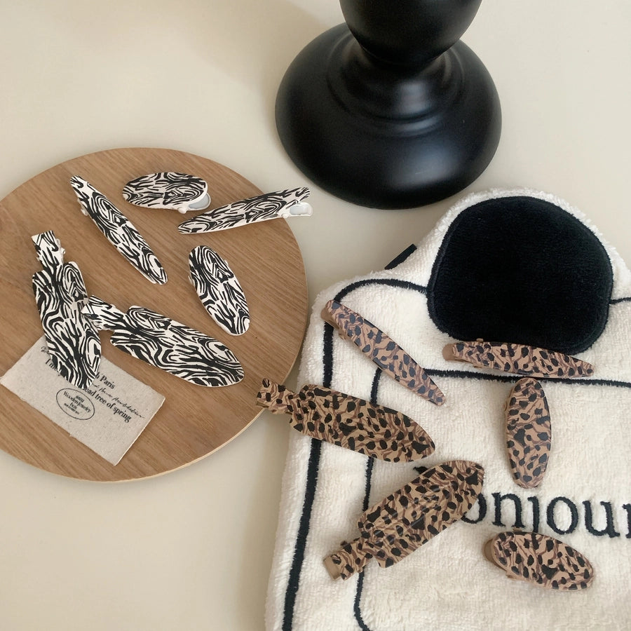 Women's Simple Style Commute Leopard Metal Hair Clip