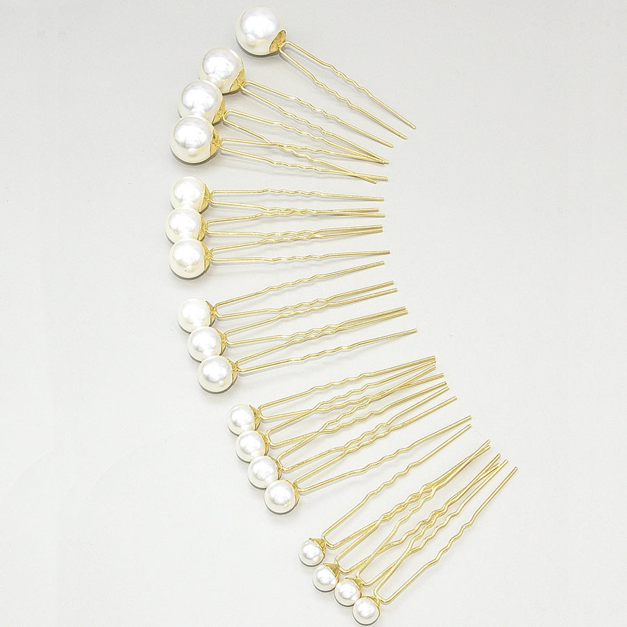 fashion geometric alloy artificial pearls 18 pieces