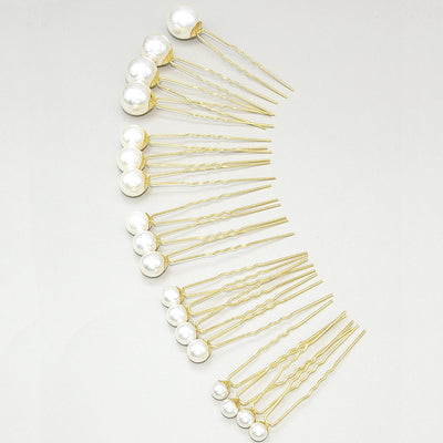 fashion geometric alloy artificial pearls 18 pieces