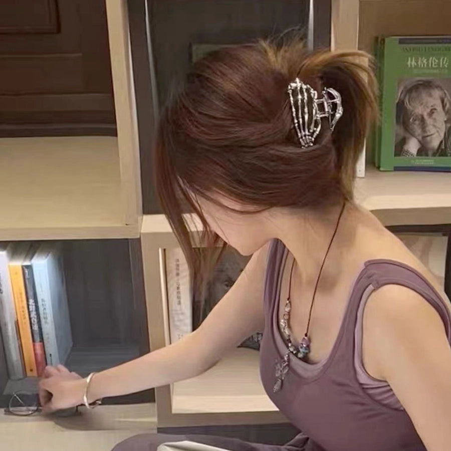 Halloween IG Style Women's Spider Spider Web Skull Claw Alloy Plating Hair Claws