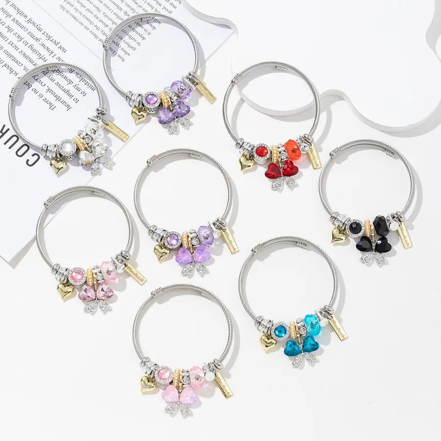 Elegant Butterfly 304 Stainless Steel Alloy Bangle In Bulk