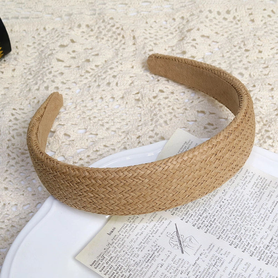 Women's Retro Simple Style Solid Color cotton and linen Hair Band