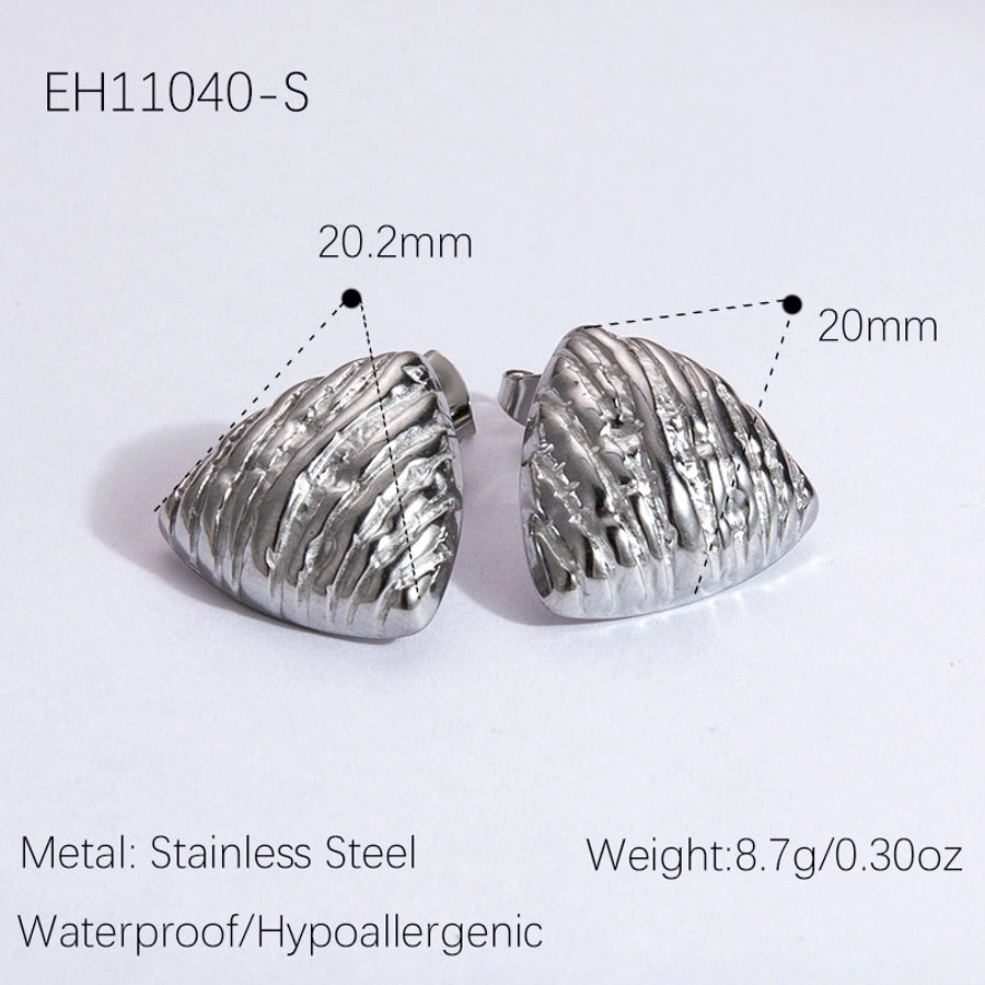 1 Pair Vintage Style Classic Style Geometric Heart Shape Plating 304 Stainless Steel Ear Studs