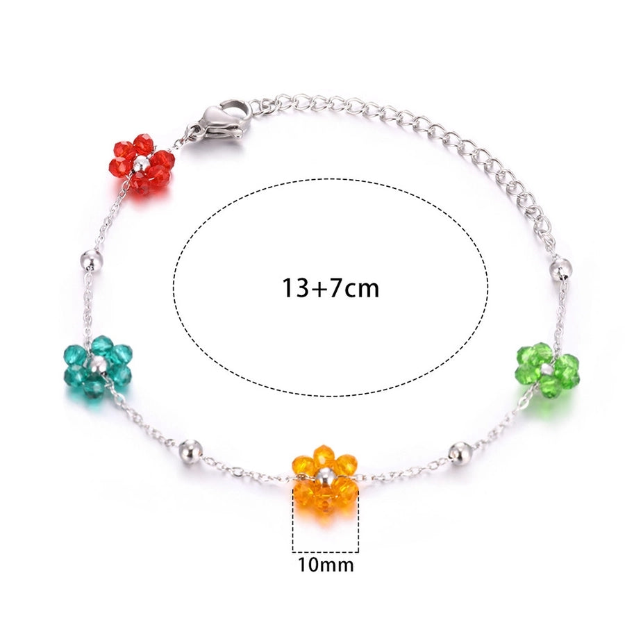 Simple Style Flower 304 Stainless Steel 18K Gold Plated Bracelets In Bulk