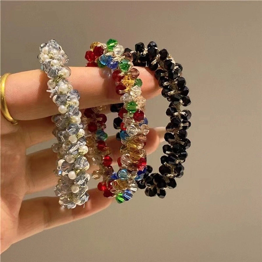 Women's Elegant Geometric Rhinestone Hair Tie