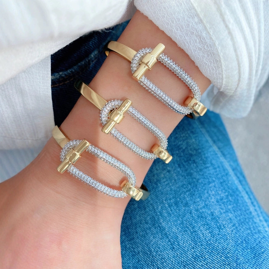 Jewelry Vintage Style Classic Style Geometric Copper Zircon Mixed Metal Rings Bracelets