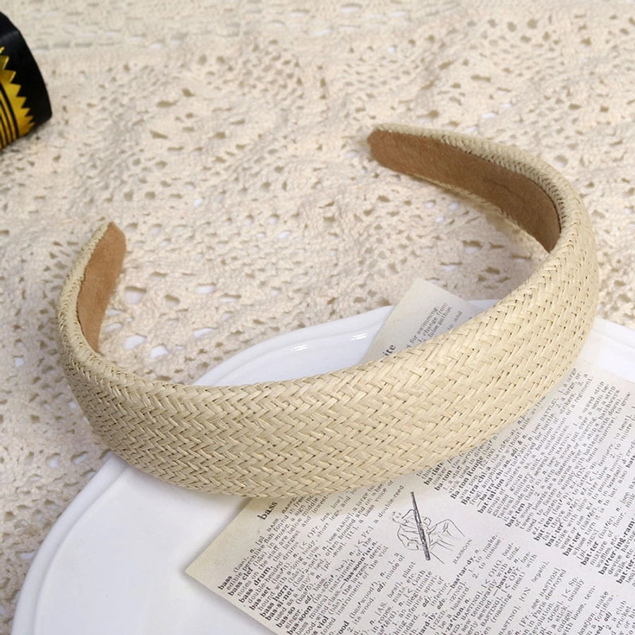 Women's Retro Simple Style Solid Color cotton and linen Hair Band