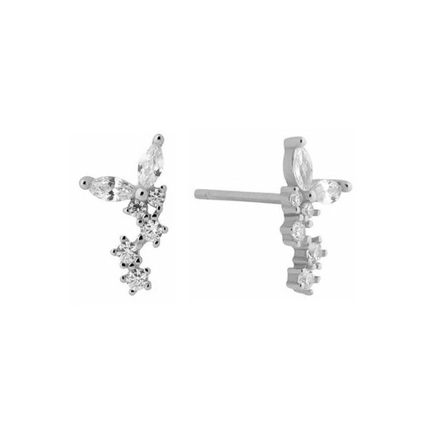 1 Pair Casual Elegant Geometric Copper Zircon Drop Earrings Ear Studs