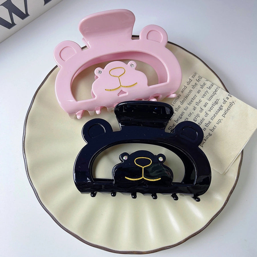 Simple Style Solid Color Acetic acid sheets Inlay Zircon Hair Clip 1 Piece