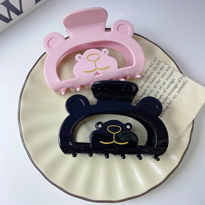 Simple Style Solid Color Acetic acid sheets Inlay Zircon Hair Clip 1 Piece