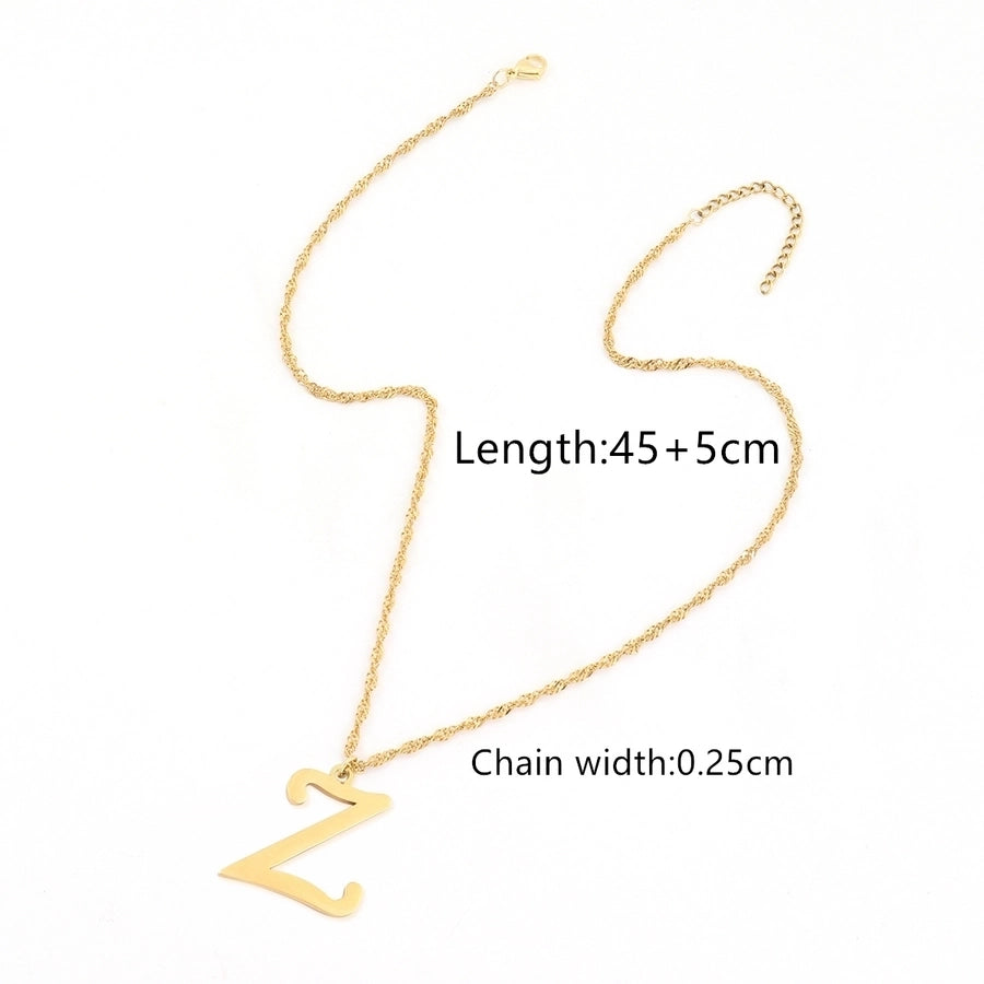 Jewelry Elegant Simple Style Classic Style Letter 201 Stainless Steel 304 Stainless Steel Pendant Necklace