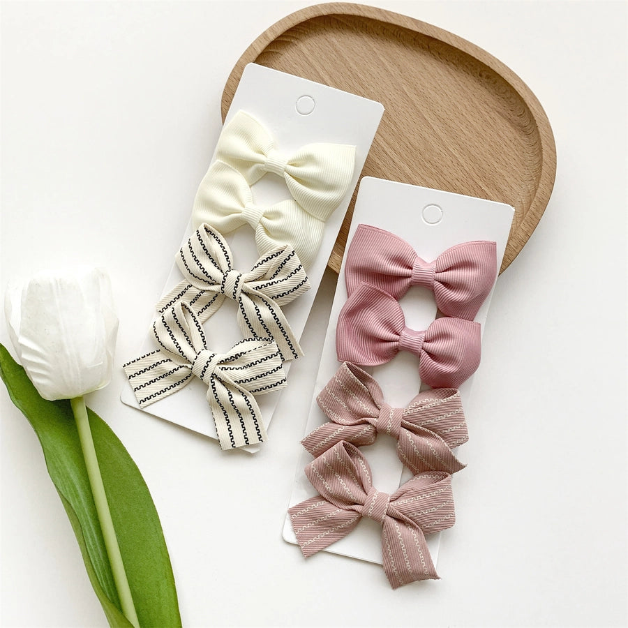 Women's Sweet Korean Style Bow Knot Cloth Hair Clip