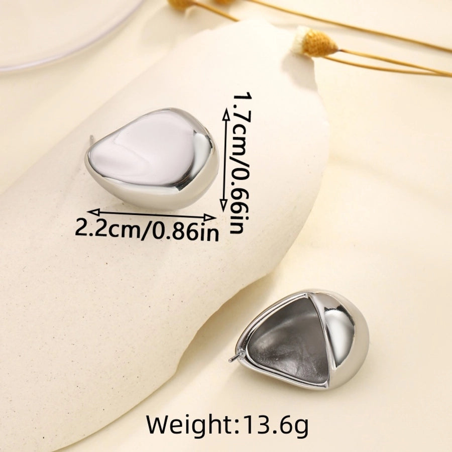 1 Pair Casual Romantic Solid Color Geometric 304 Stainless Steel Ear Studs