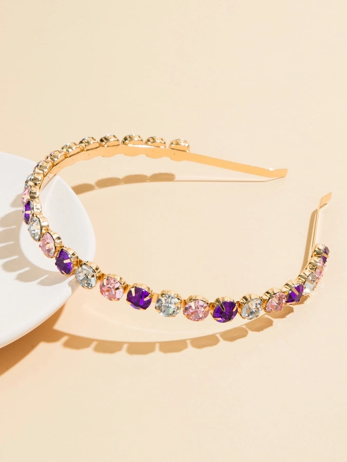 fashion geometric metal rhinestones hair band