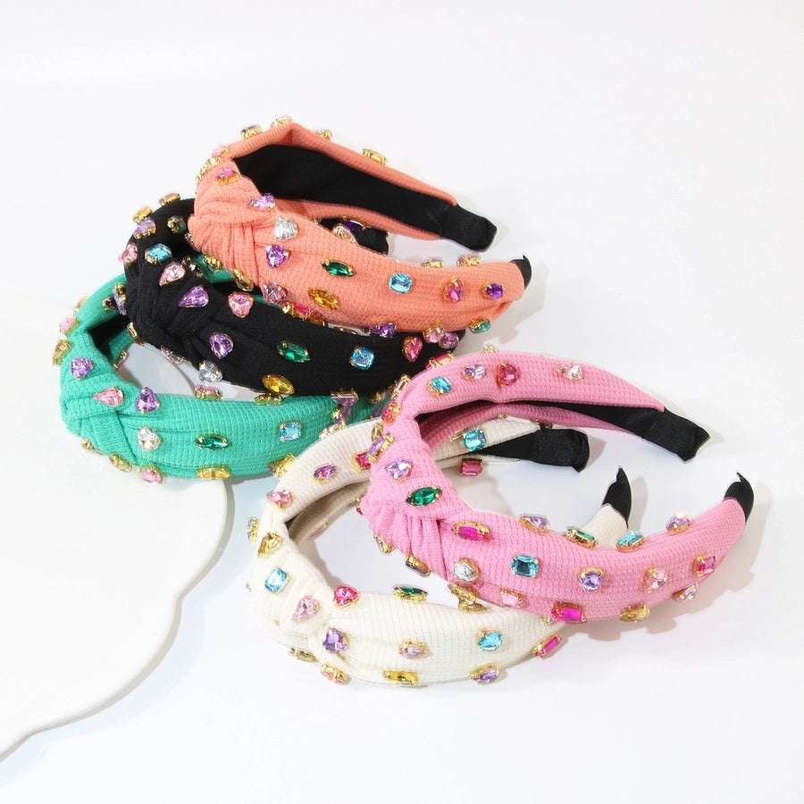 Women's Retro Knot Cloth Handmade Inlay Rhinestones Hair Band
