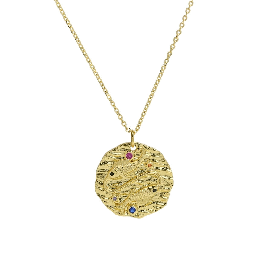 Brass Plating Constellation Pendant Necklace