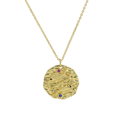 Brass Plating Constellation Pendant Necklace