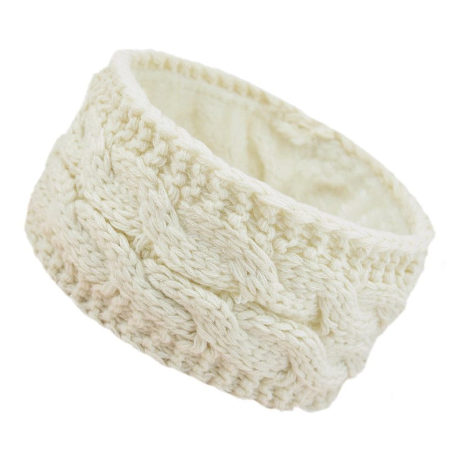 plus velvet knitted hair band wool color dot yarn headband variegated warm hair accessories autumn and winter twist ear protection headband