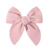 sweet solid color polyester bow knot hair clip