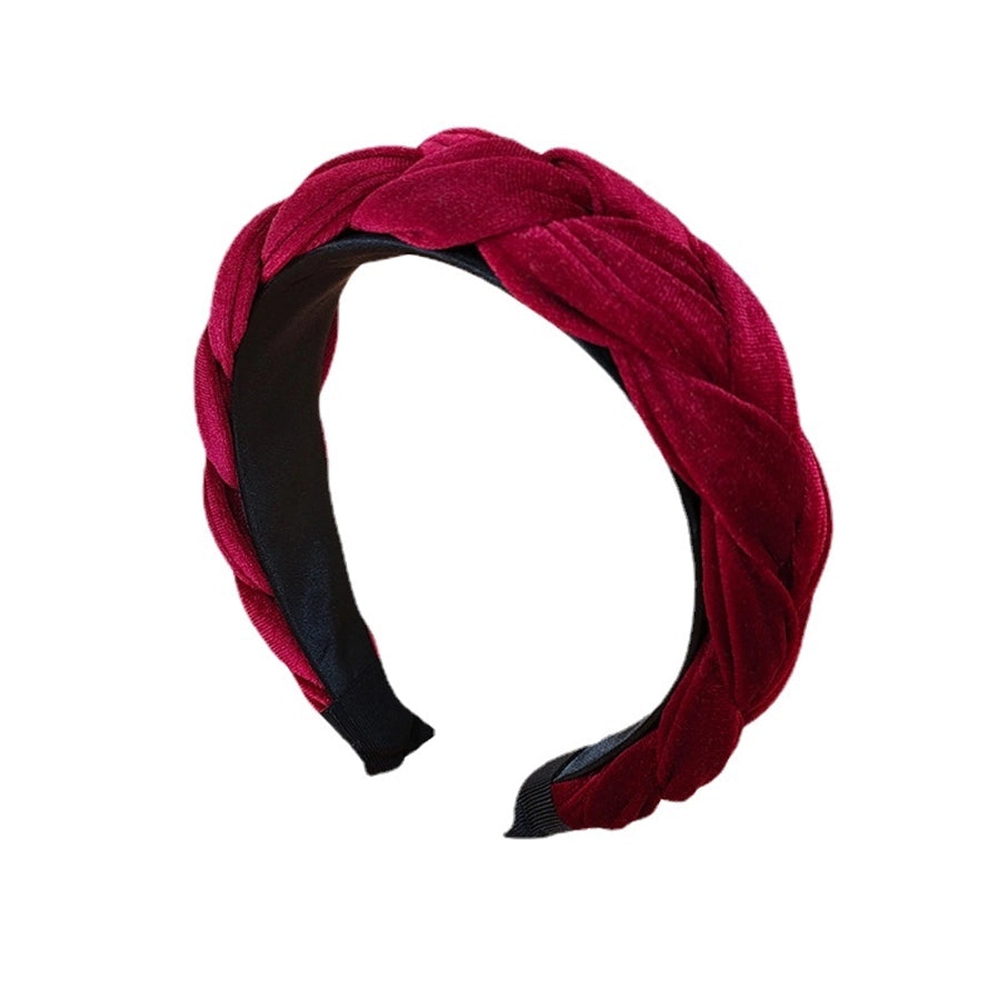 fashion solid color velvet hair band 1 piece
