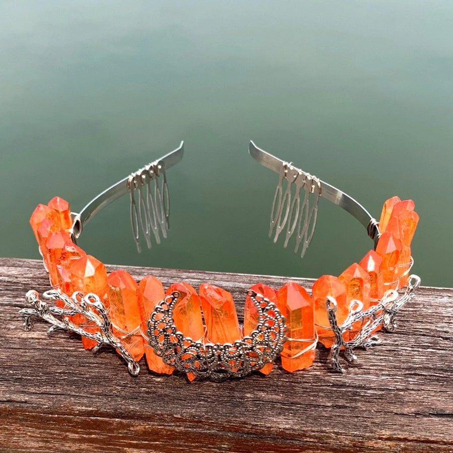 fashion moon crown alloy hollow out crown