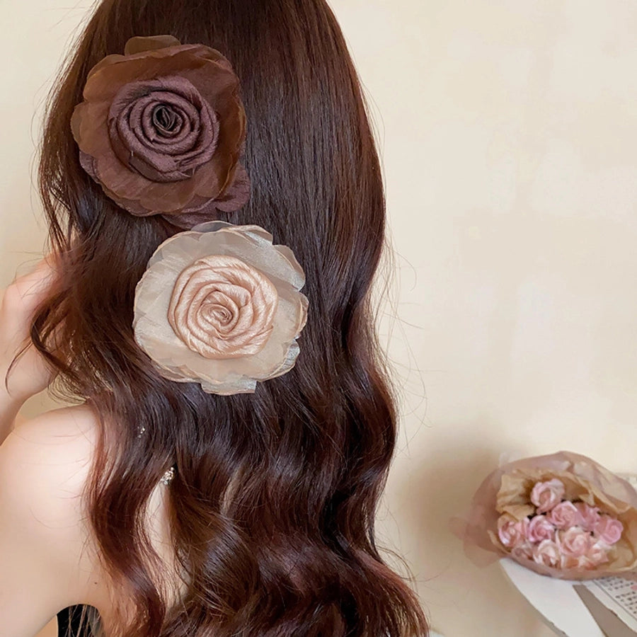 Women's Simple Style Classic Style Flower Cloth Hair Clip